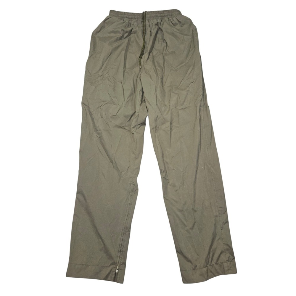 Sun Mountain VTG Golf Rain Pants Olive Green Elastic Waist Sz M